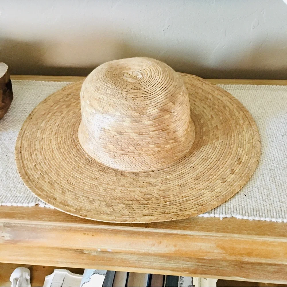 Tan straw hat festival beach summer pool brown vacay Cowgirl cowboy cottage - Picture 3 of 3